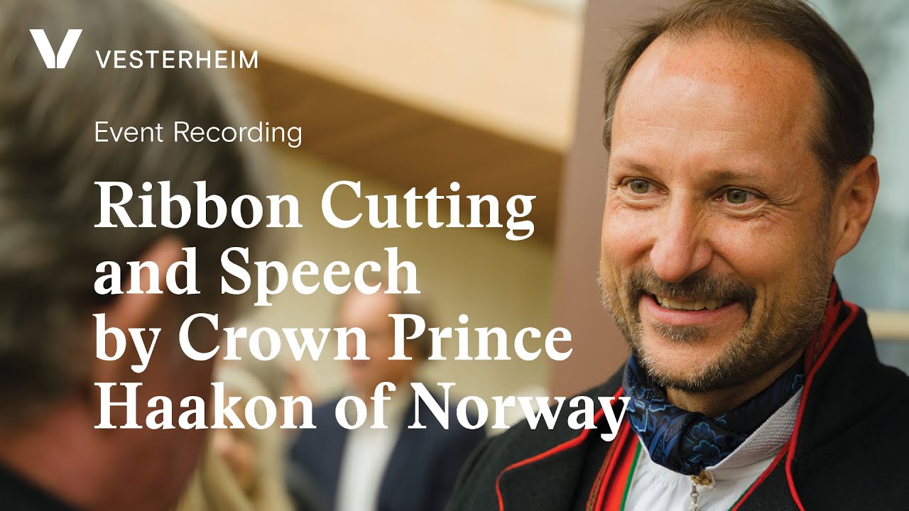 Ribbon Cutting and Speech by Crown Prince Haakon of Norway with Chris Johnson and Craig Trygstad