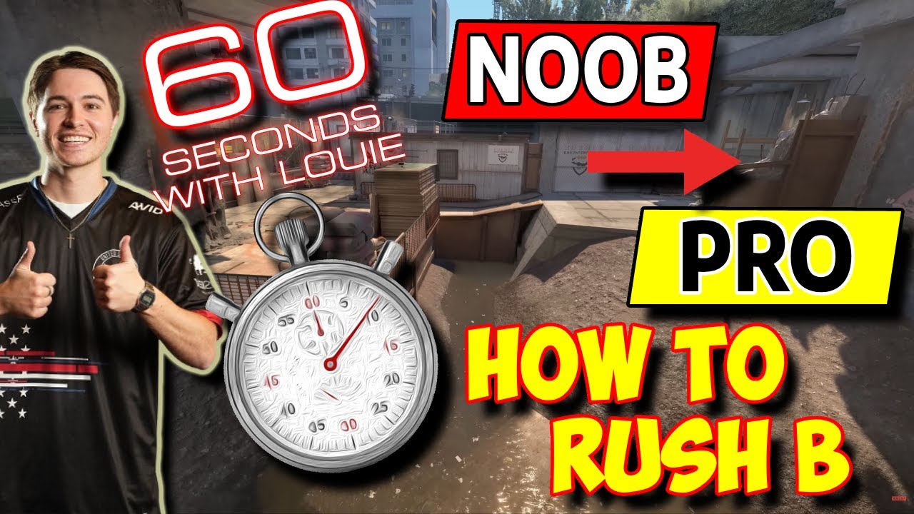 how to RUSH B on OVERPASS - 60 seconds w/ louie