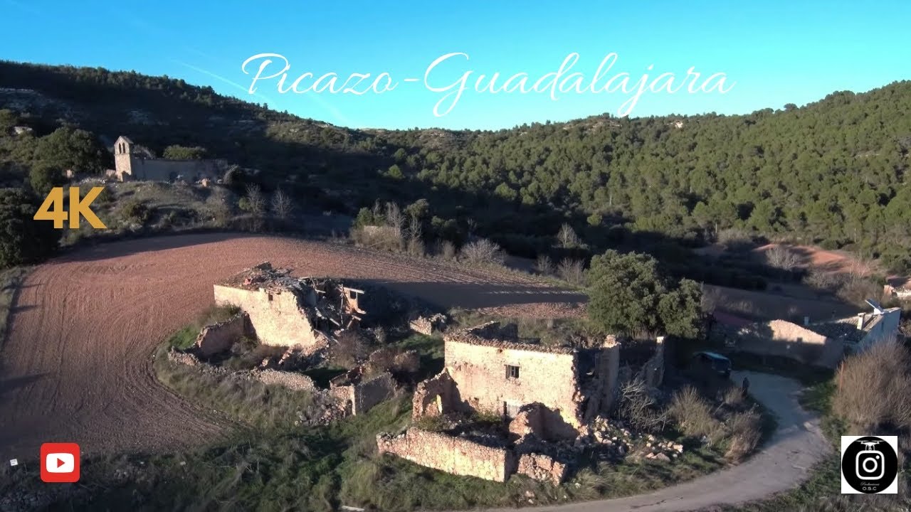 Picazo pueblo abandonado Budia (Guadalajara)  4K
