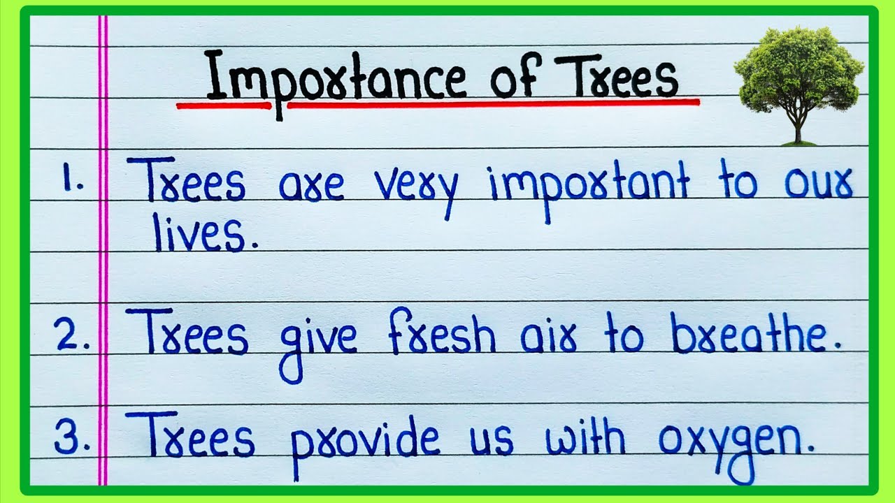 20 lines on Importance of Trees in English | Importance of Trees Essay in English