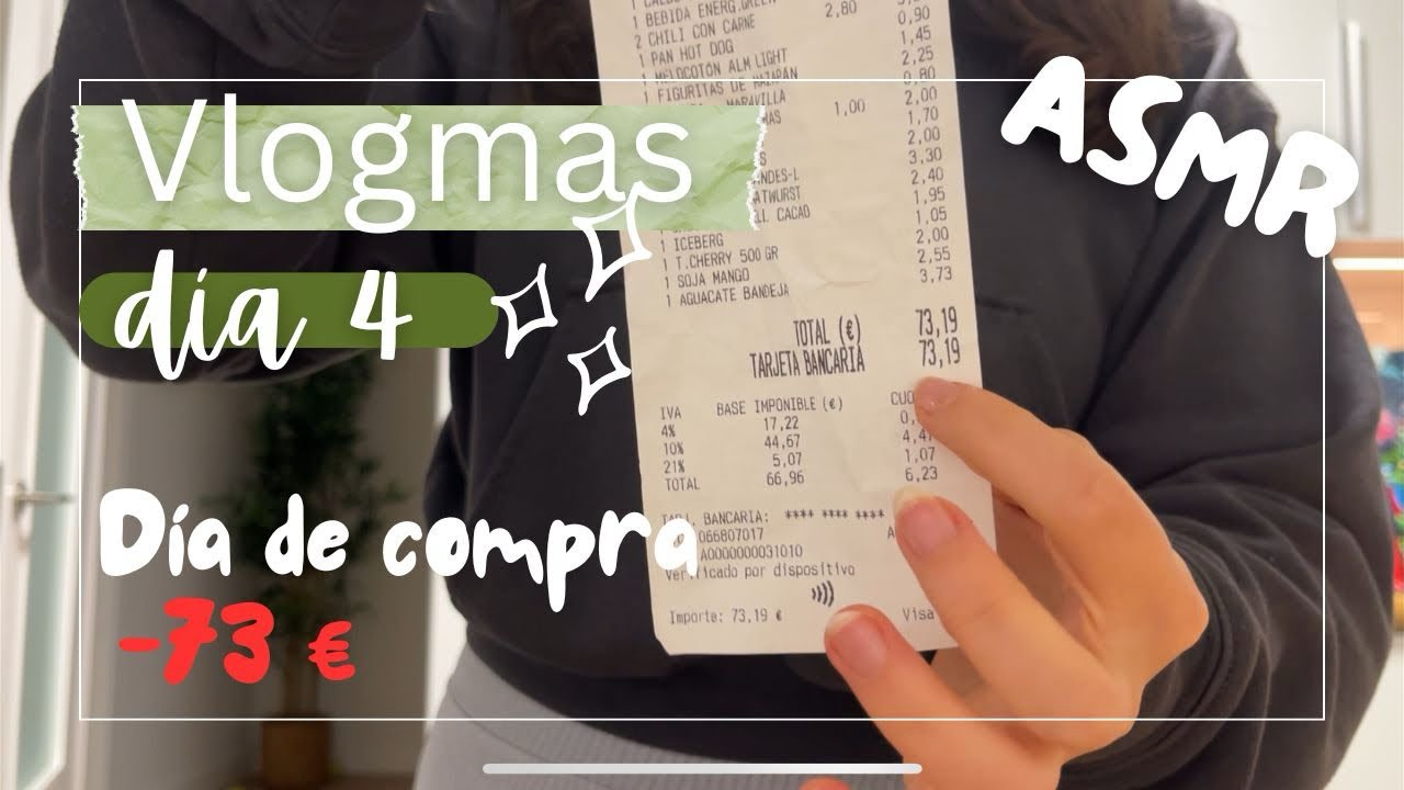 ASMR 🎄Vlogmas 4 | Compra en el Mercadona y viernes de chill 🛒💖