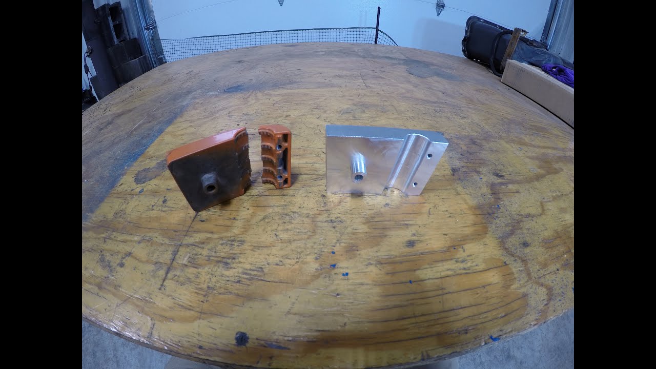 Fabricating a new bracket for a Husqvarna 245R brush cutter