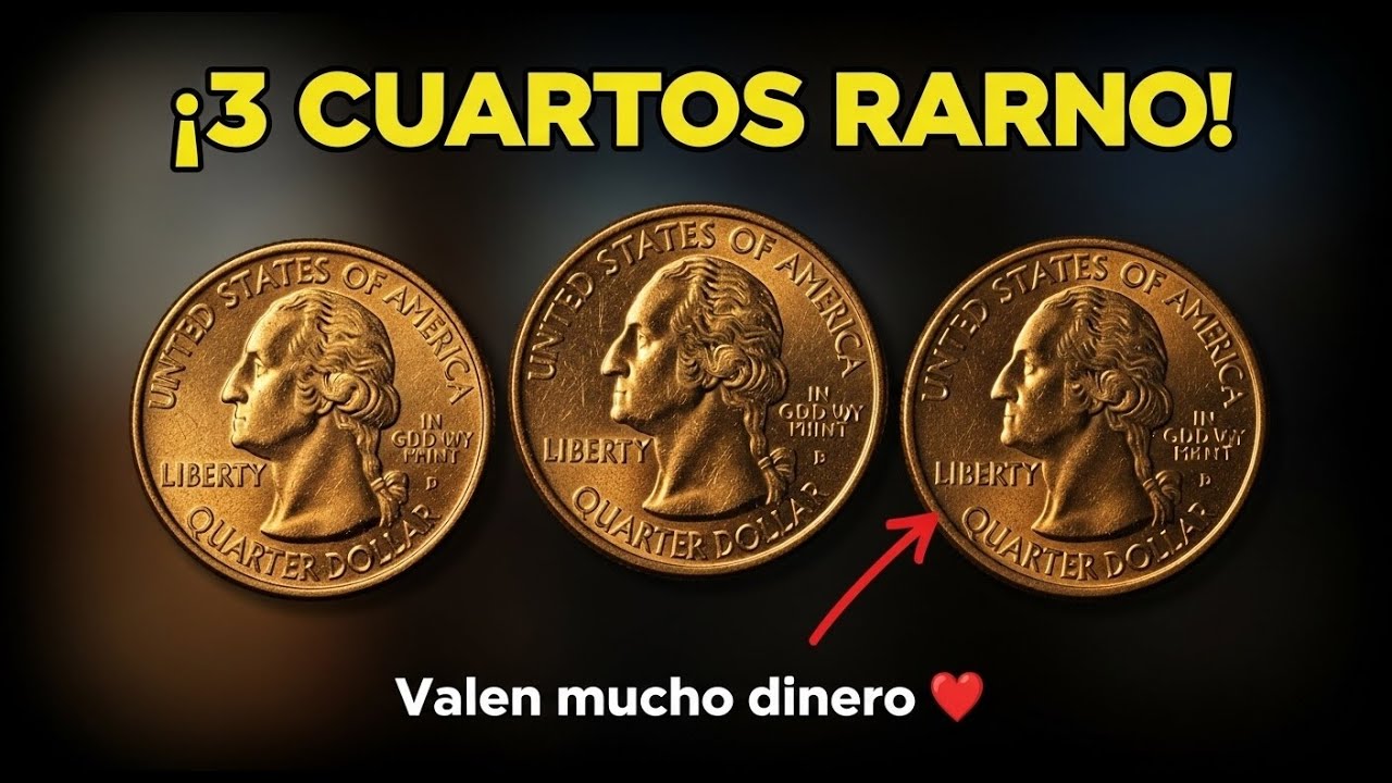 Las 3 monedas más raras que valen mucho dinero — revisa tus cuartos antiguos