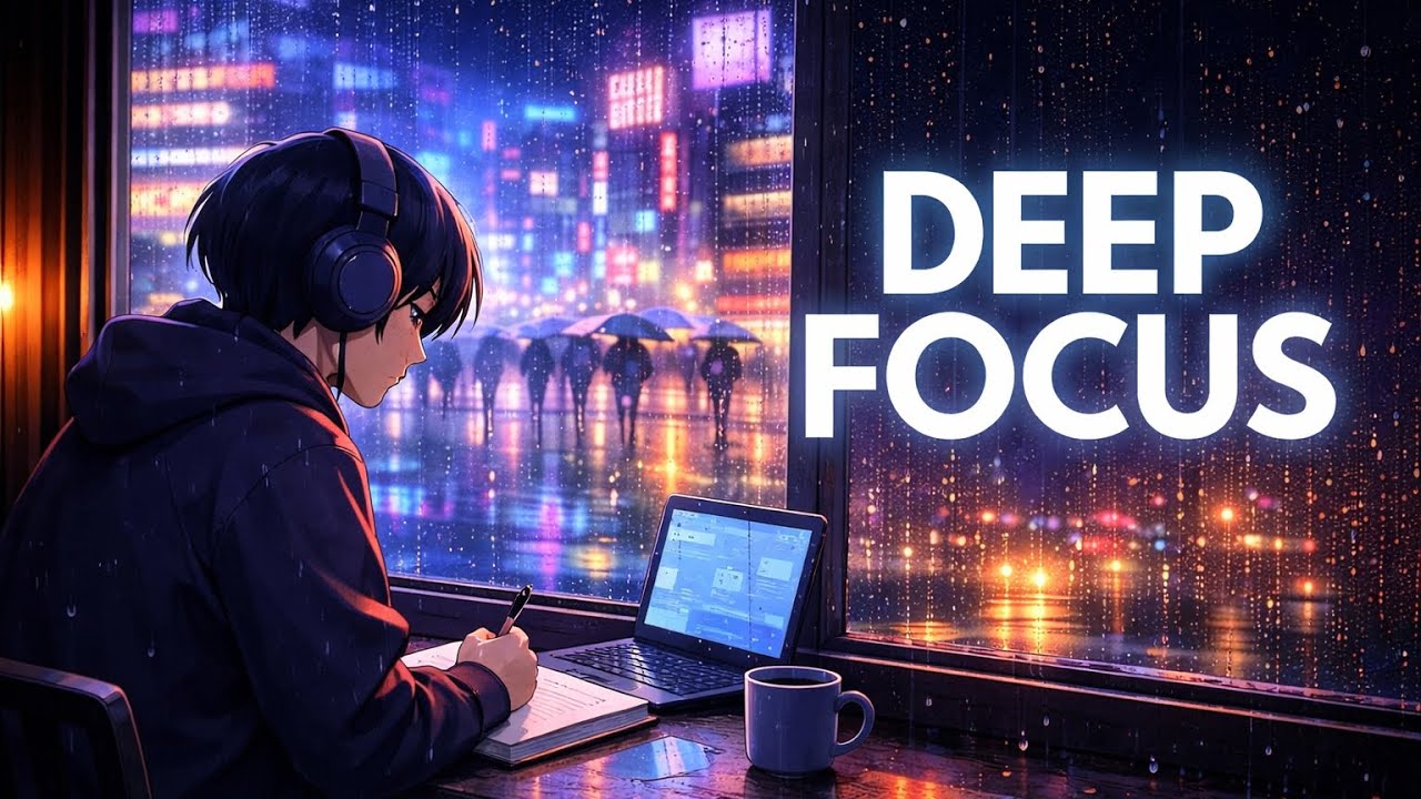 Tokyo Rain Lo-Fi Hip Hop - 3-Hour Deep Study & Concentration