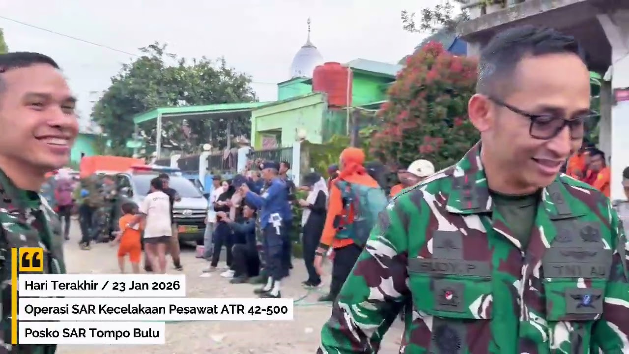 Dandim 1421/Pangkep Lepas Tim SAR Gabungan Usai Operasi Pencarian Pesawat ATR 42-500