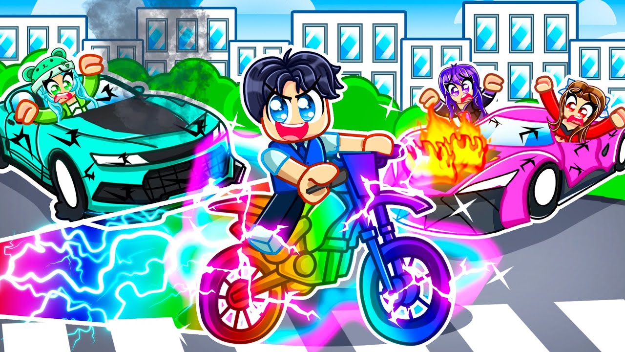 OP MOTORCYCLE SPEEDRUNNER vs HUNTERS In DRIVING EMPIRE! (Roblox)