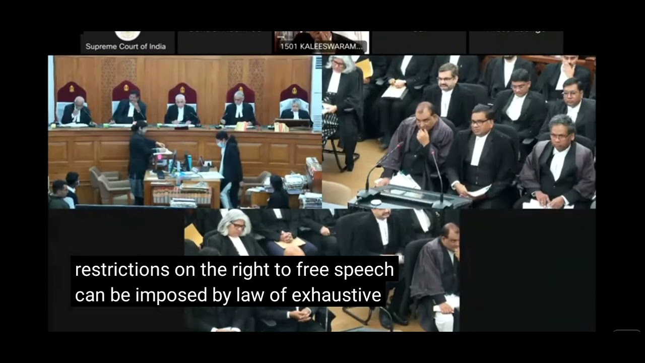 Freedom of speech and expression | Reasonable Restrictions Article 19(2) | Supreme Court of India