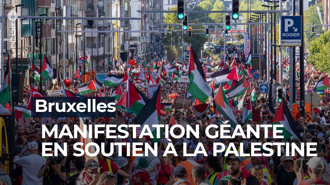 Des milliers de Belges manifestent pour en finir avec le génocide à Gaza - RTBF Info