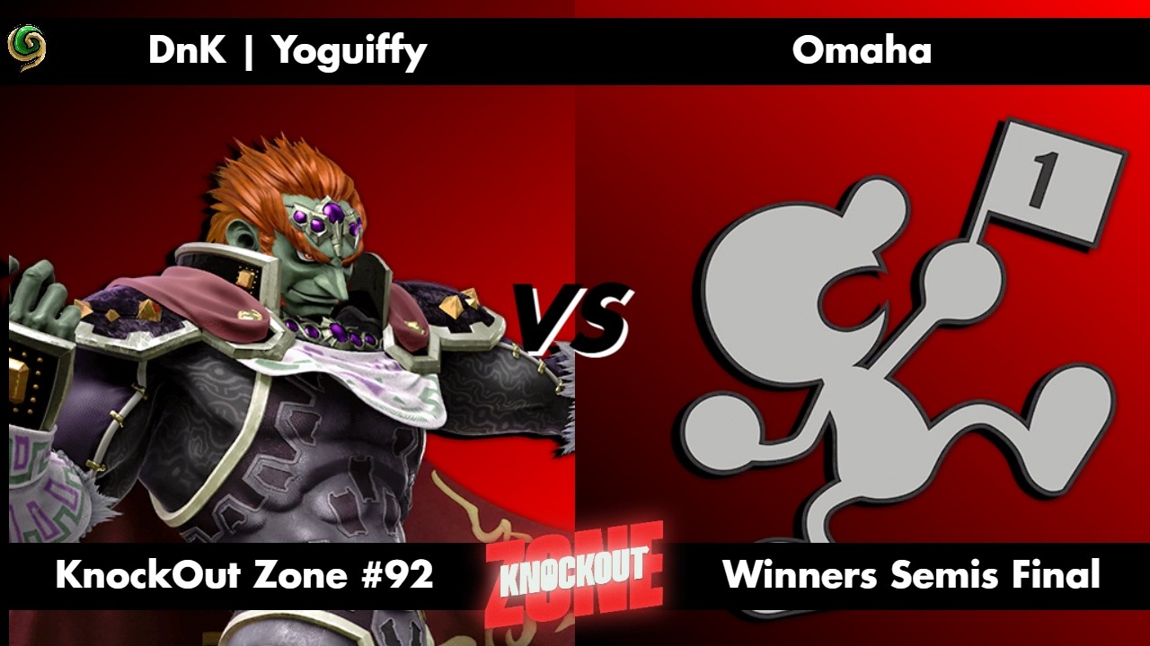KnockOut Zone #98 - SSBU Winners Semis Final - Yoguiffy (Ganondorf) vs Omaha (Mr. Game & Watch)