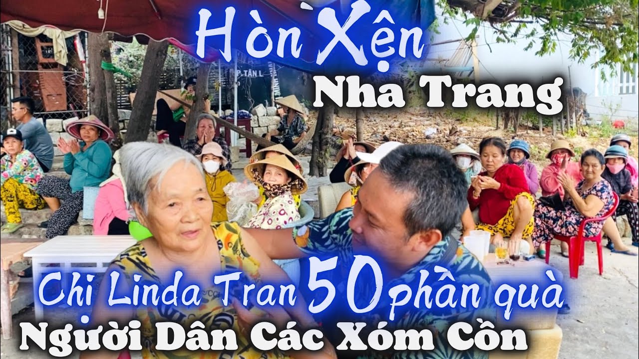 Hòn Xện Nha Trang. Chị LinDa Tran Hoa Kỳ Tặng 50 Phần Quà Đến Người Dân Các Xóm Cồn