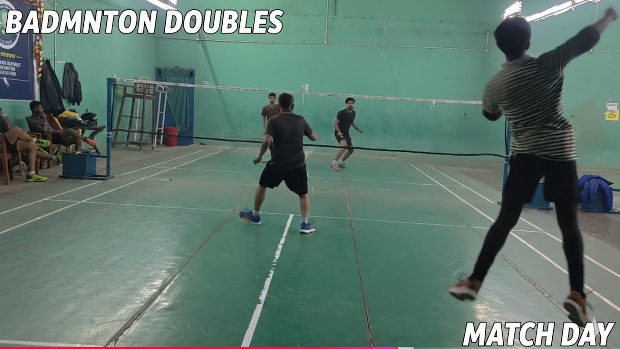 Indoor Badminton Practice || Doubles badminton Match ||  Suraj & Vimal vs Gaurav & Anurag || latest 