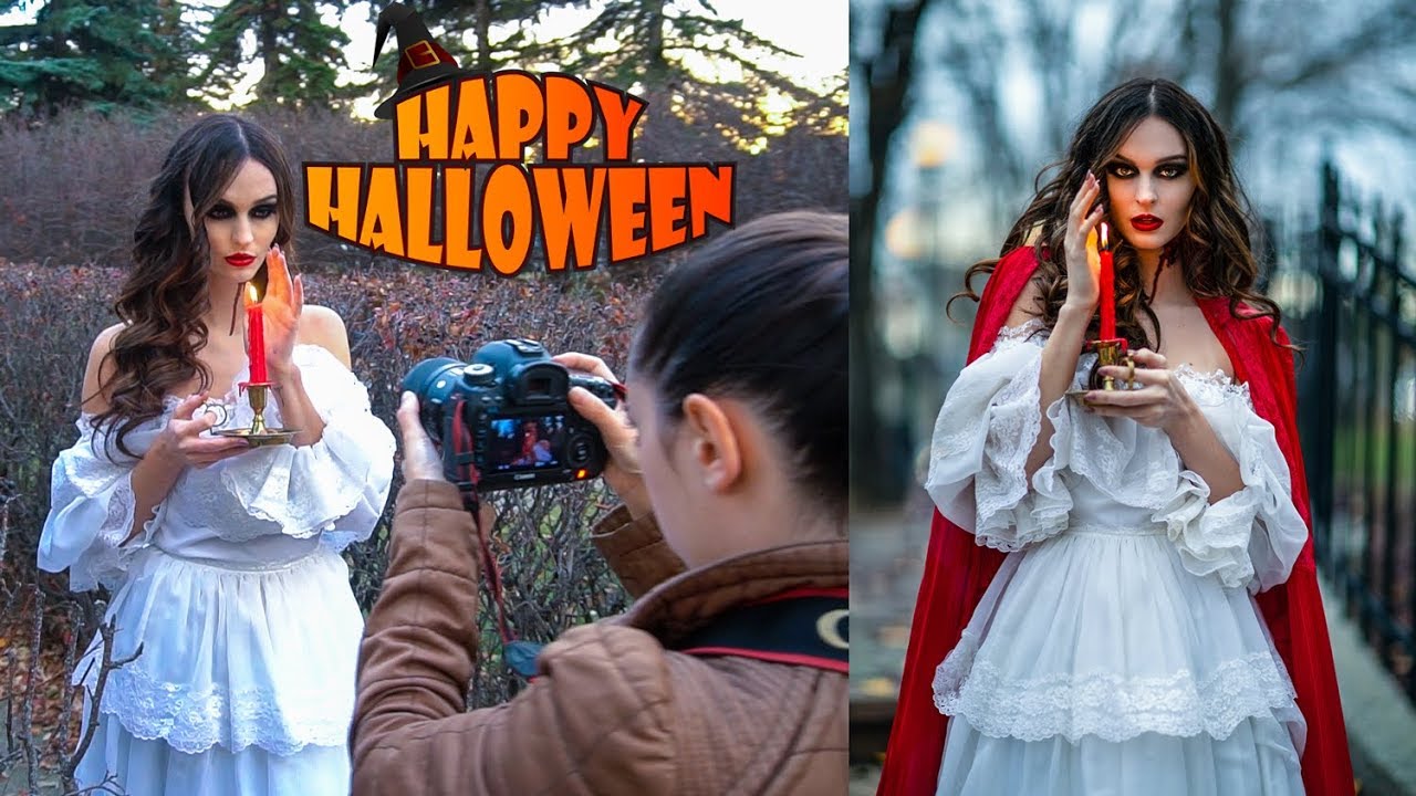 Vampire Halloween Photoshoot, Behind The Scenes