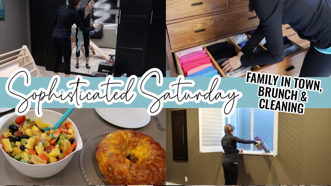 WEEKEND VLOG FAMILY IN TOWN // Making Brunch, Cleaning, & Getting it All Done 2023!