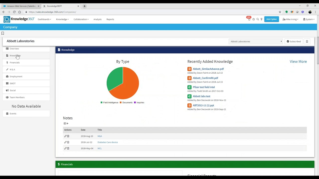 Knowledge360 - Recorded Demo of Company View