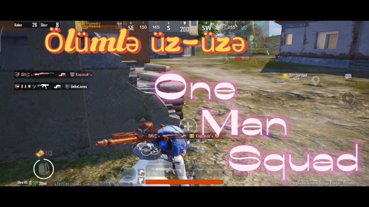 Qəşəycənə ONE MAN SQUAD PUBG MOBİLE ƏLHƏMDÜLİLLAH