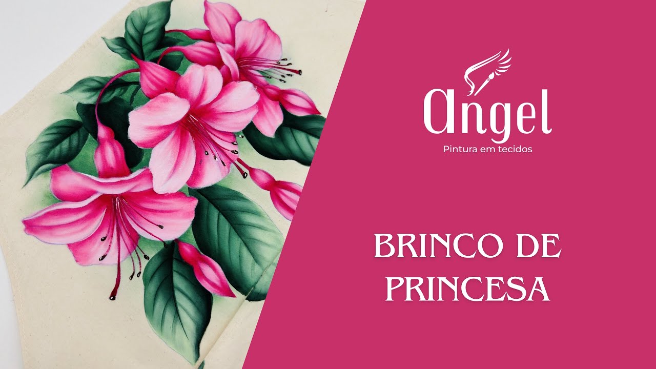 Como pintar flor brinco de princesa passo a passo | pintura em tecido 