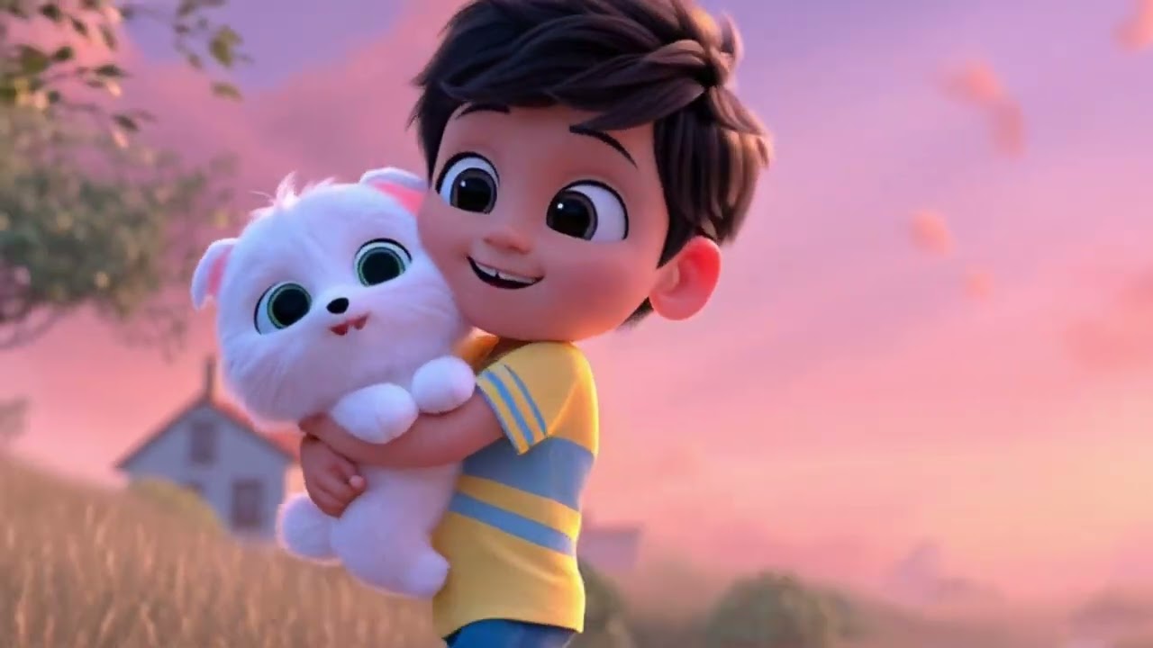 Little Star Puppy 🐶✨ | Cute Kids Story Song | Puppy Animation #kidsanimation #kidspoem