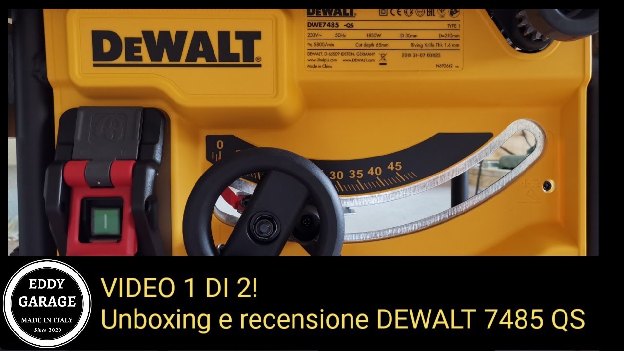 DeWALT 7485-QS  Unboxing e recensione  video 1 DI 2