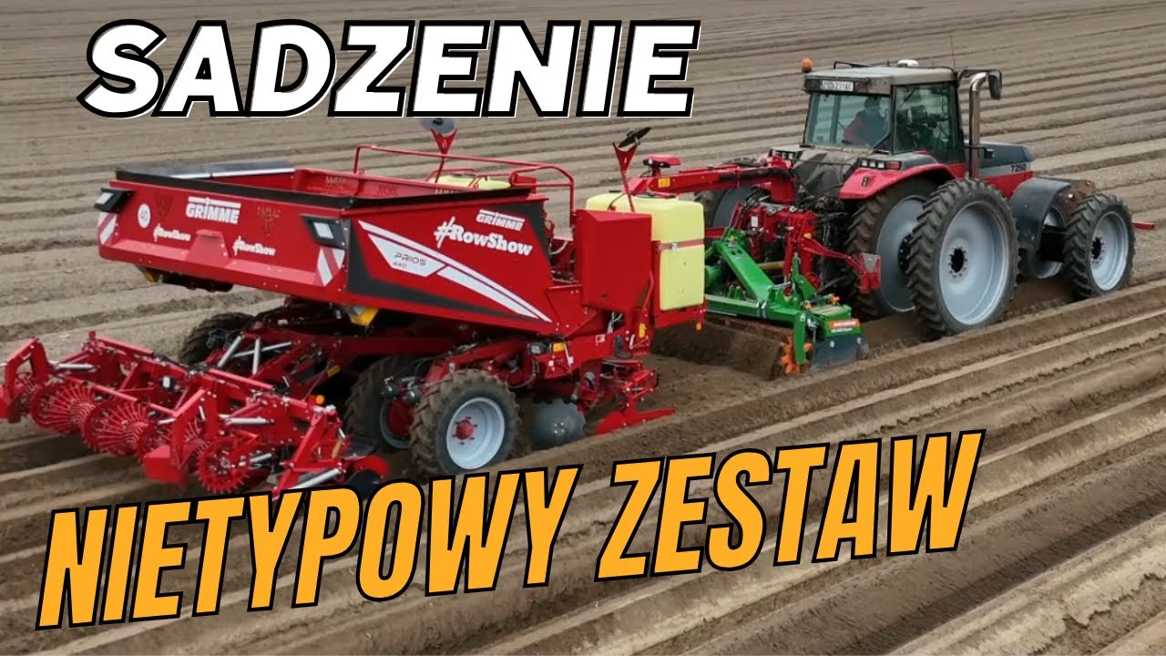Nietypowy zestaw do sadzenia ziemniaków w Polsce. Grimme Prios 440 vs Case IH Magnum 7250 Pro