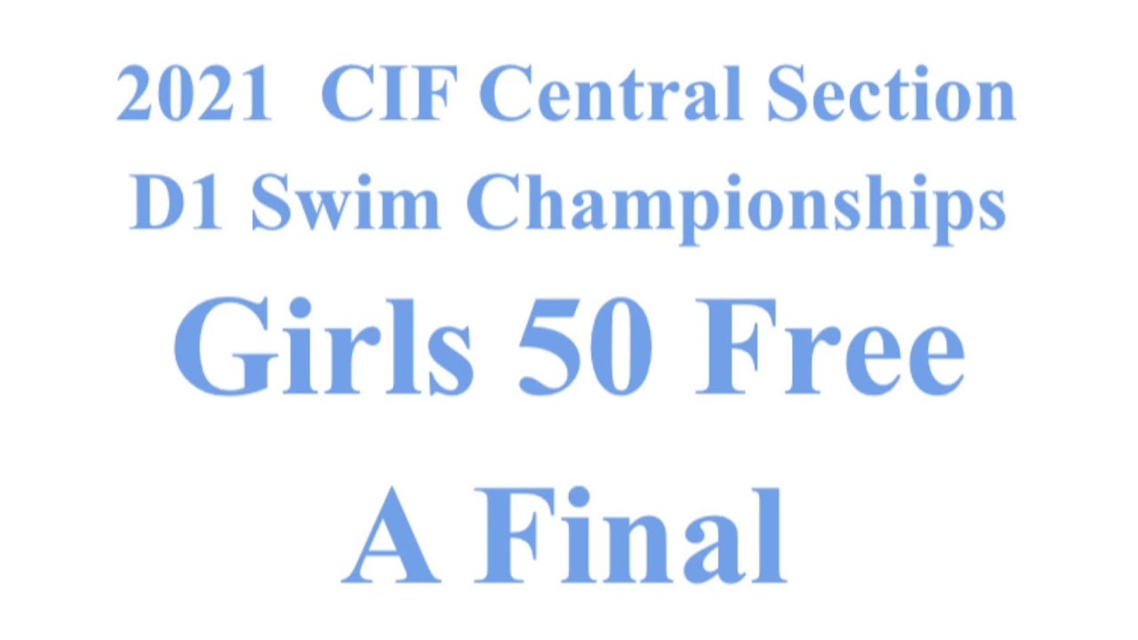 CIF Central Section Finals 50 Free (NFHS network view) - Bianca Fernandez 5/29/21