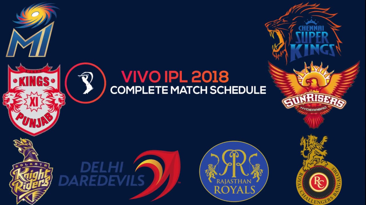 VIVO IPL 2018 Full Match  Schedule, Fixture & time Table