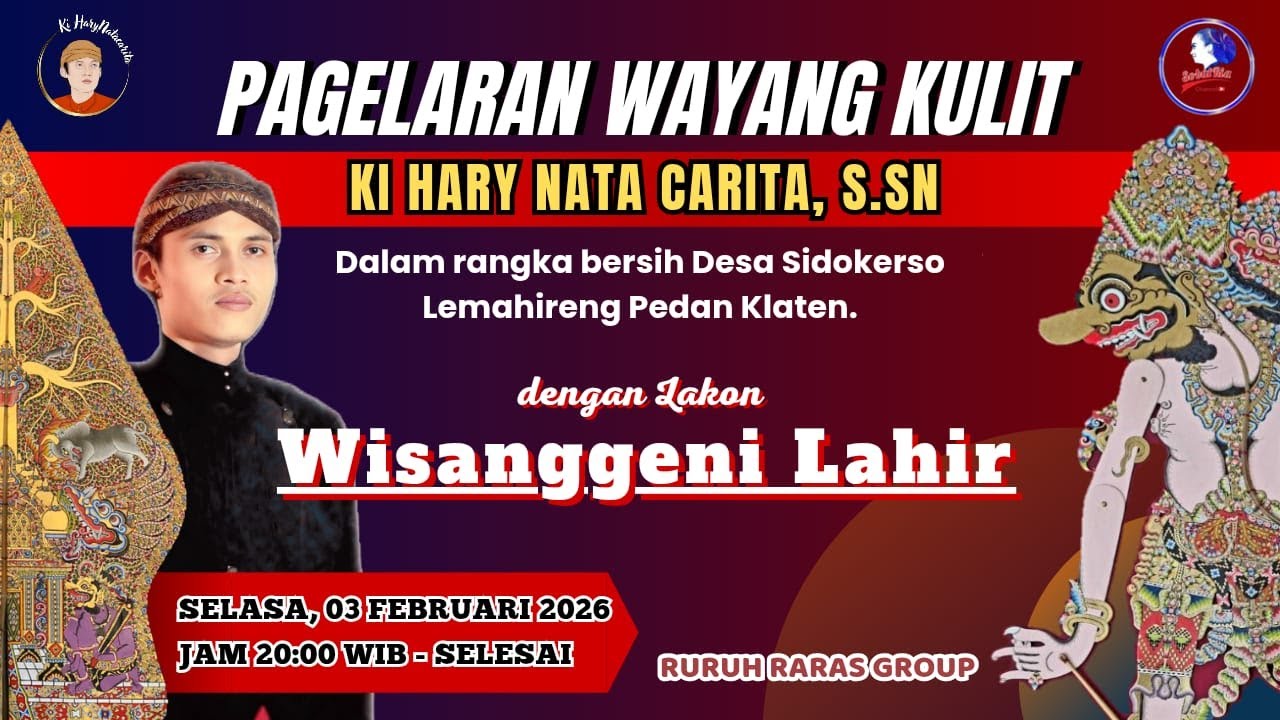 LIVE Wayang Kulit Ki Hary Nata Carita / Wisanggeni Lahir / Bersih Desa Sidokerso, Lemahireng, Pedan
