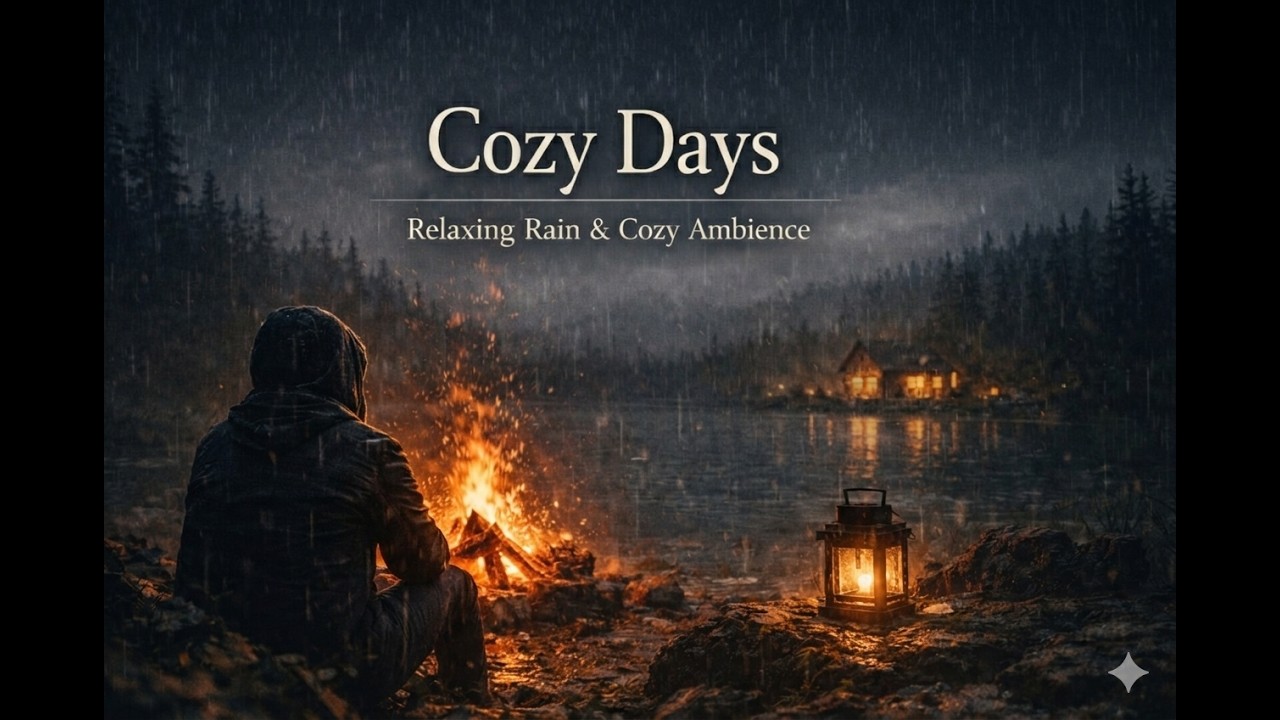 Dark Rain & Campfire Sounds – Cozy Night Ambience for Sleep (1 Hours)