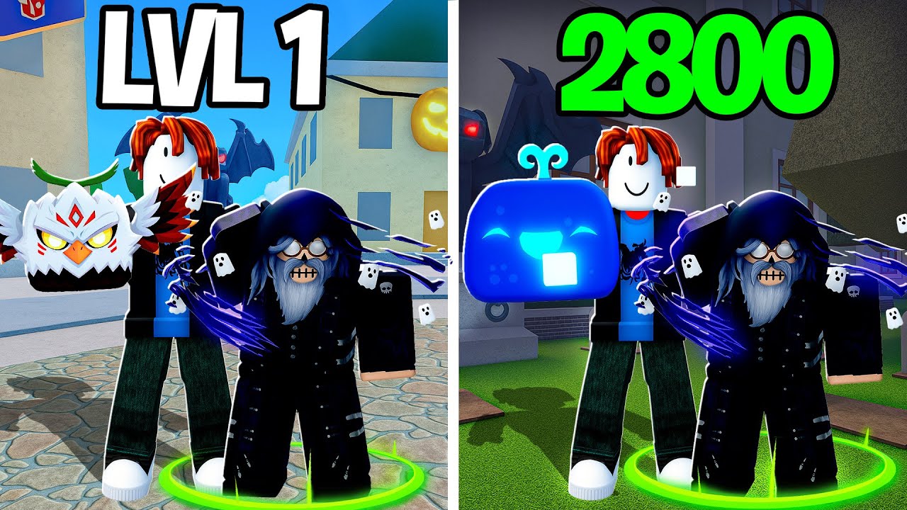 Noob To Max Using Only Halloween Gacha In Blox Fruits