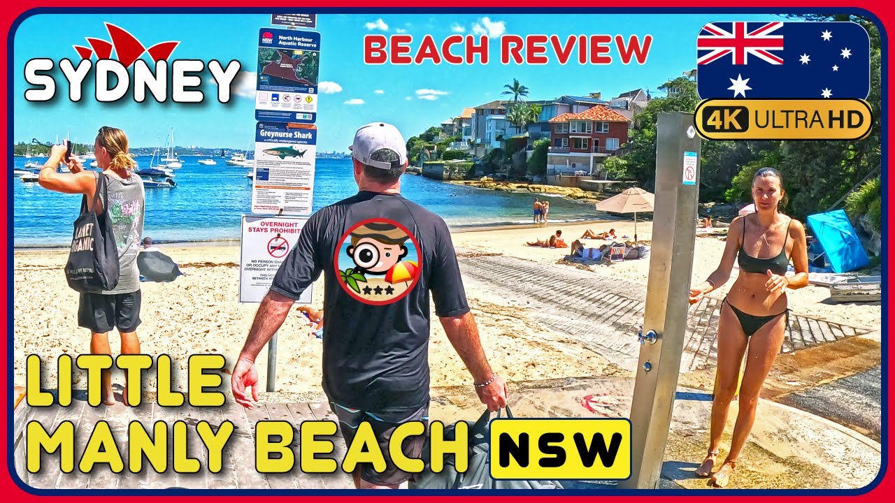🦘Little Manly Beach Manly SYDNEY 🇦🇺 (Popular hangout near Manly!) 4K Walking Tour / 4K Beach Walk