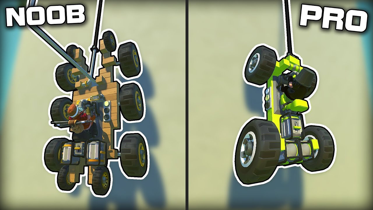 NOOB vs PRO Mountain Climbing With ROPES! (Scrap Mechanic Gameplay)