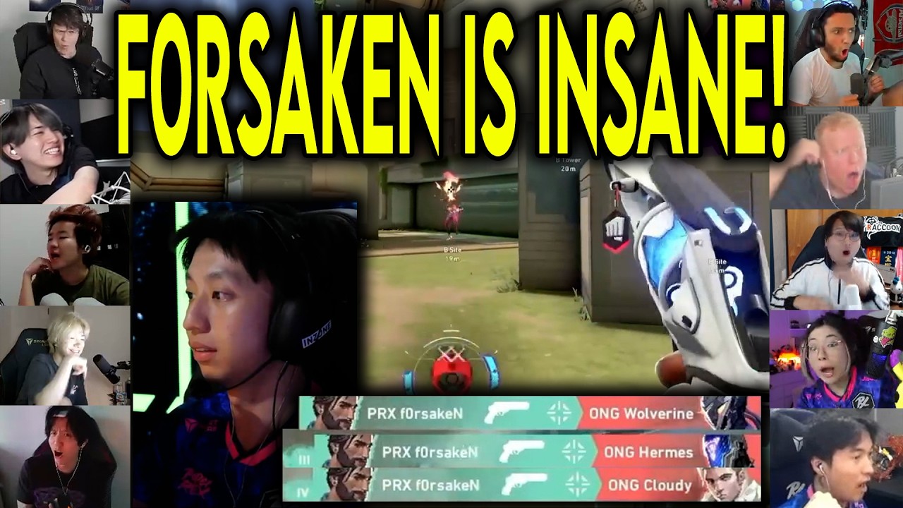 Valorant Streamers React To PRX f0rsakeN INSANE 4k Against ONG In VCT