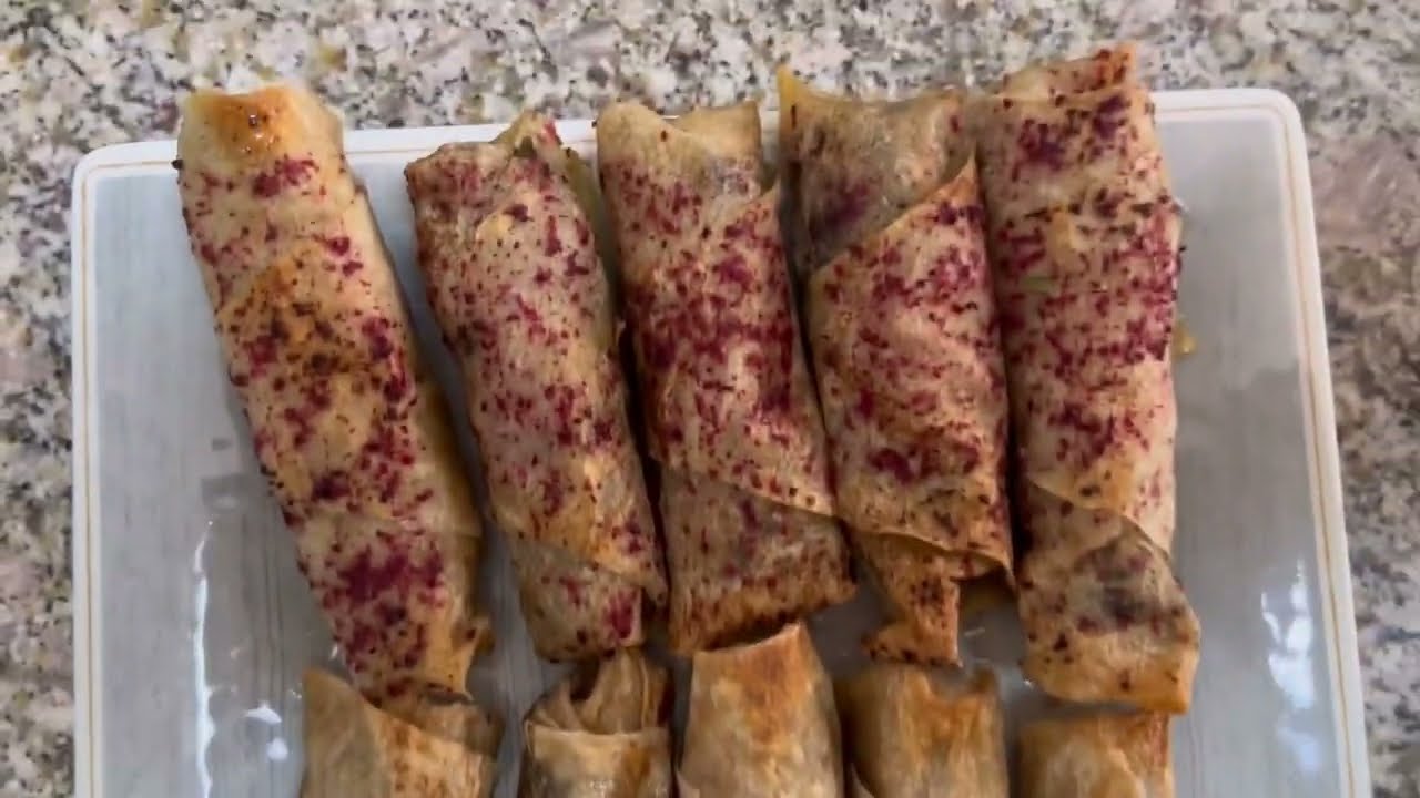 237- رولات السبانخ والزعتر الاخضر بدون عجين
