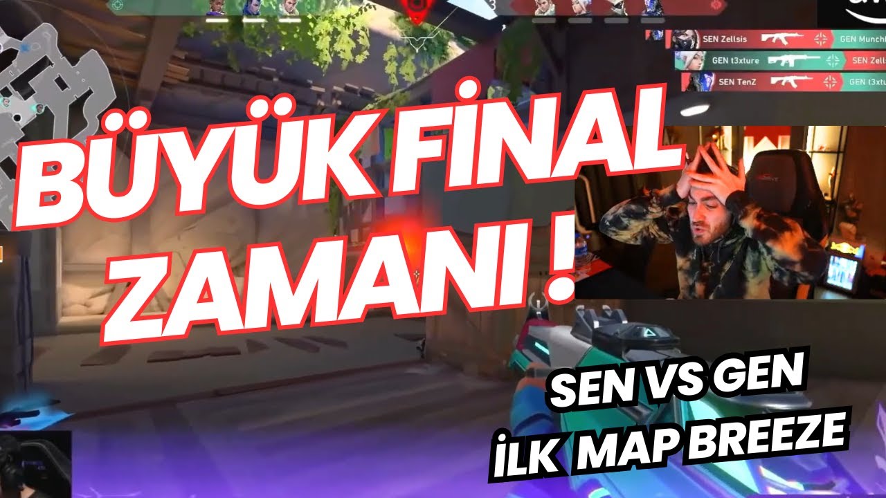 FERİT GÖZÜNDEN SEN VS GEN BÜYÜK FİNAL 1.MAP BREEZE VALORANT | ŞAMPİYONLUK İÇİN OYNUYORLAR !