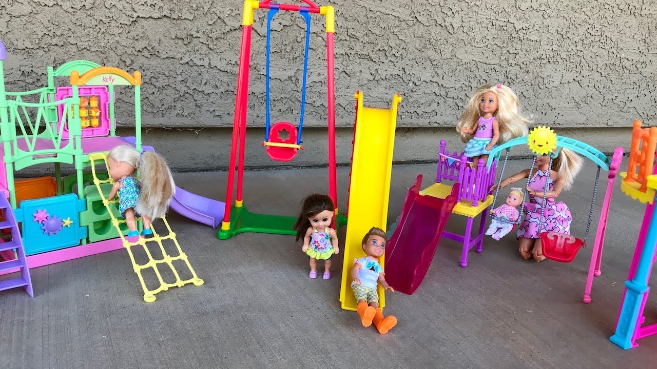 Barbie doll PARK sets! Day at the PARK!