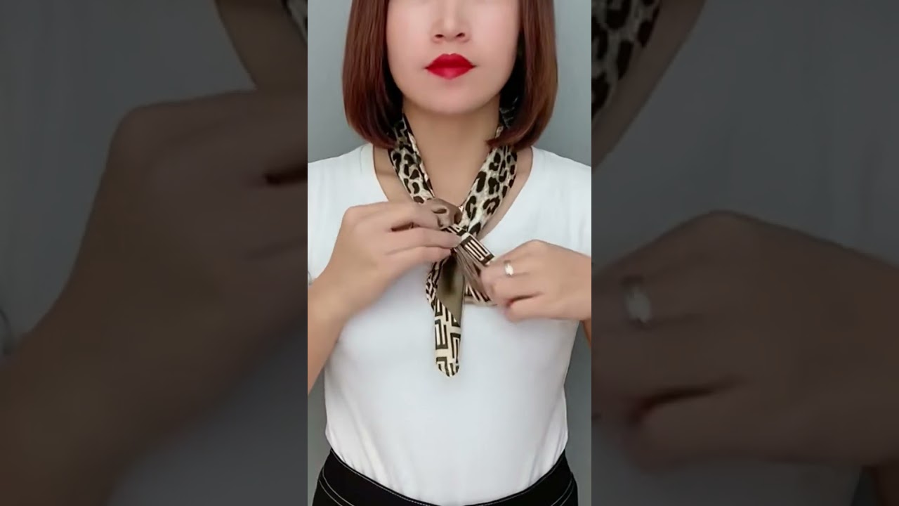 Easy Silk Scarf Tie Methods | How to wear a scarf? P4040223 #scarfwearing