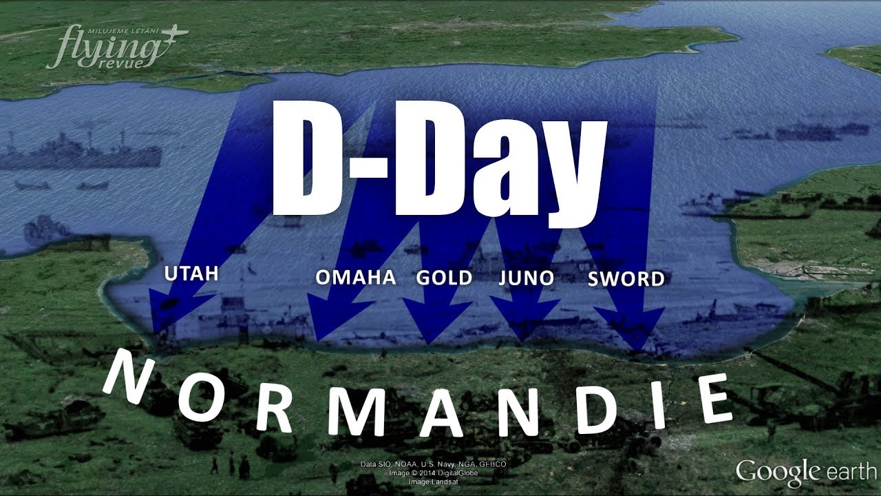 Leteck&eacute; video z D-Day vyloďovac&iacute;ch pl&aacute;ž&iacute; v Normandii