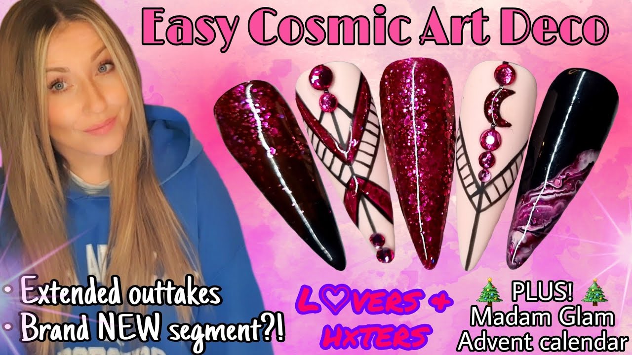 💅 EASY Marble Geometric | Gel Polish Nail Art Design | Autumn Fall Glitter | Moon Nails