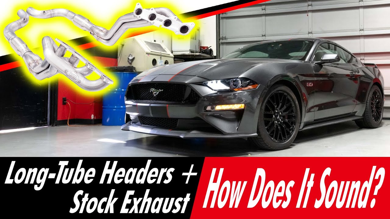 18+ Mustang Headers + Stock Exhaust Sound | Start-Up, Revs, Wide Open Throttle