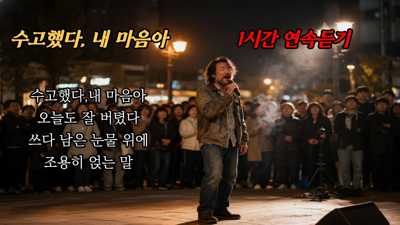 [1시간] 수고했다, 내 마음아🎵오늘도 잘 버텼다🎵 #7080 #트로트 #트롯