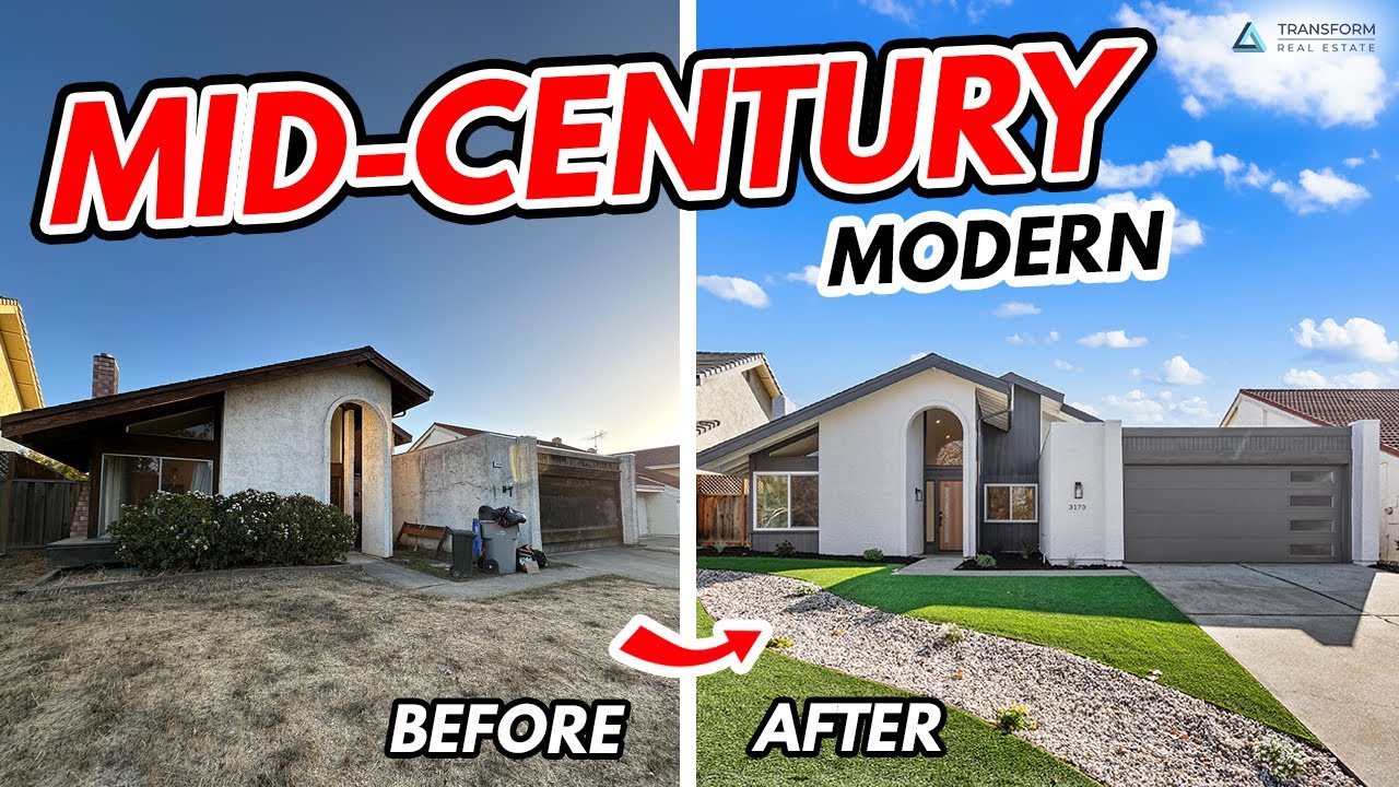 Mid Century Modern House Flip Before & After