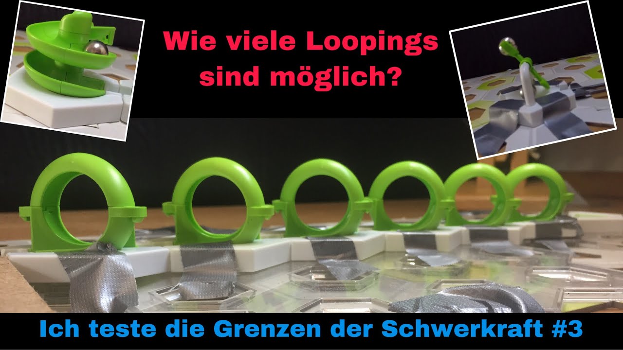 Gravitrax - Wie viele Loopings schafft eine Kugel? Hammer aufgeladen? Spirale wie weit hochschießen?