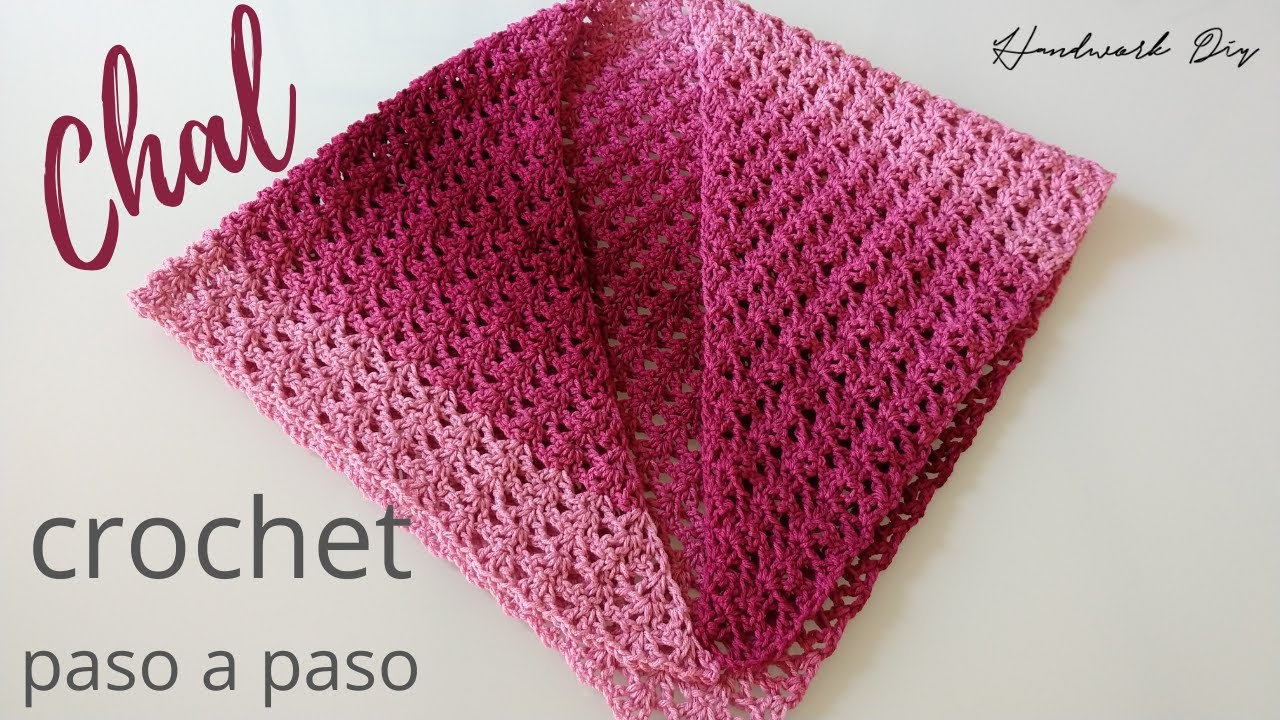 Cómo tejer chal a crochet super fácil y rápido | Paso a paso