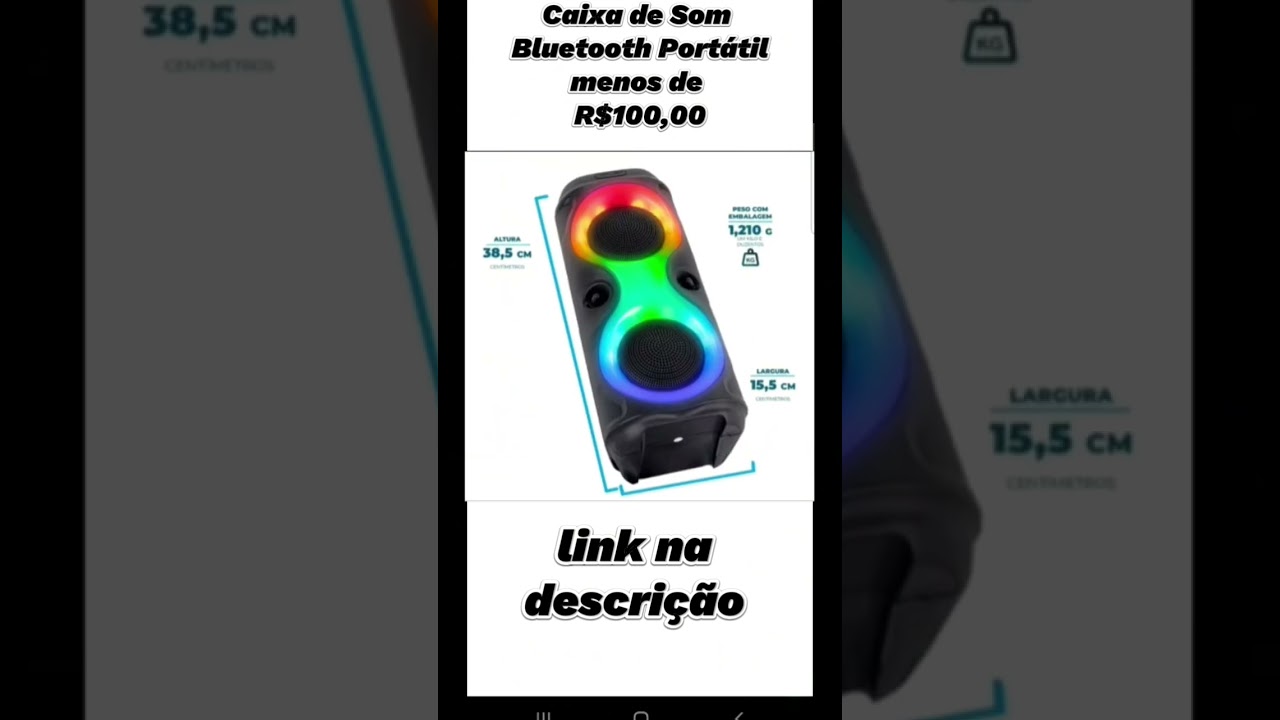Caixa de som Bluetooth potente 🔊🔥 Achadinho da Shopee por menos de R$100 😱