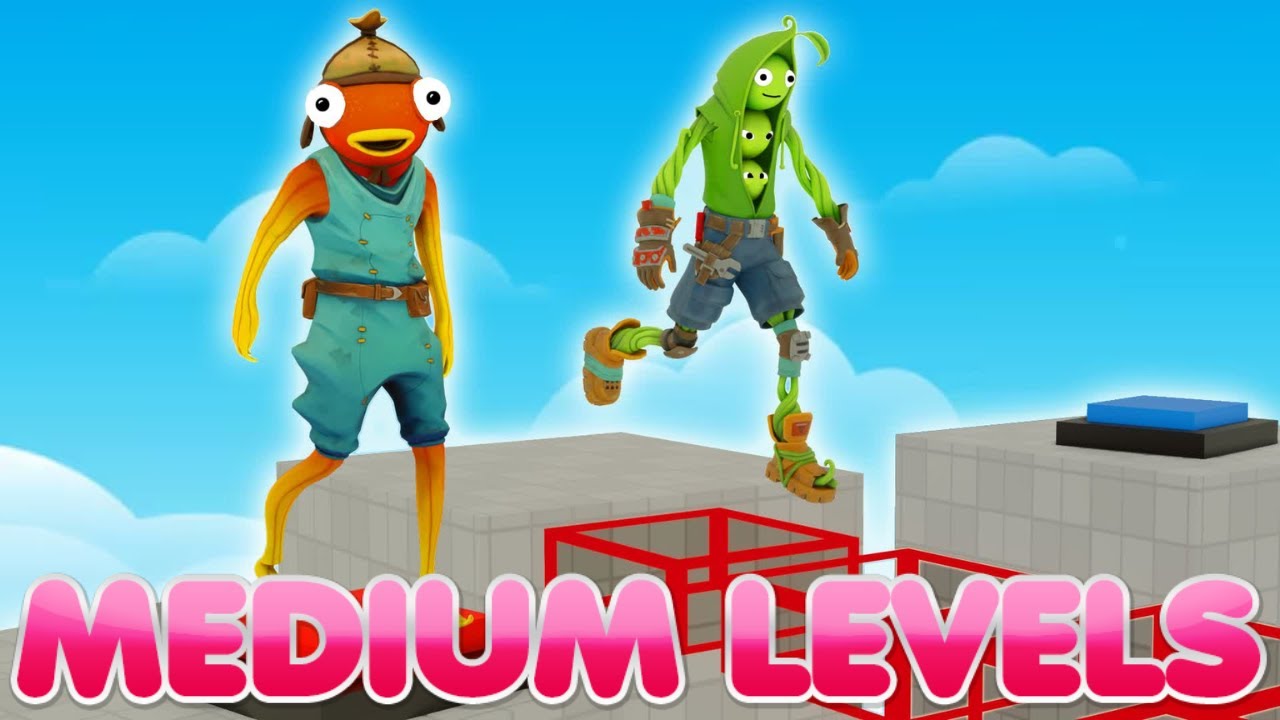 Fortnite: Teamwork Obby Parkour ⭐By dingle MEDIUM LEVELS