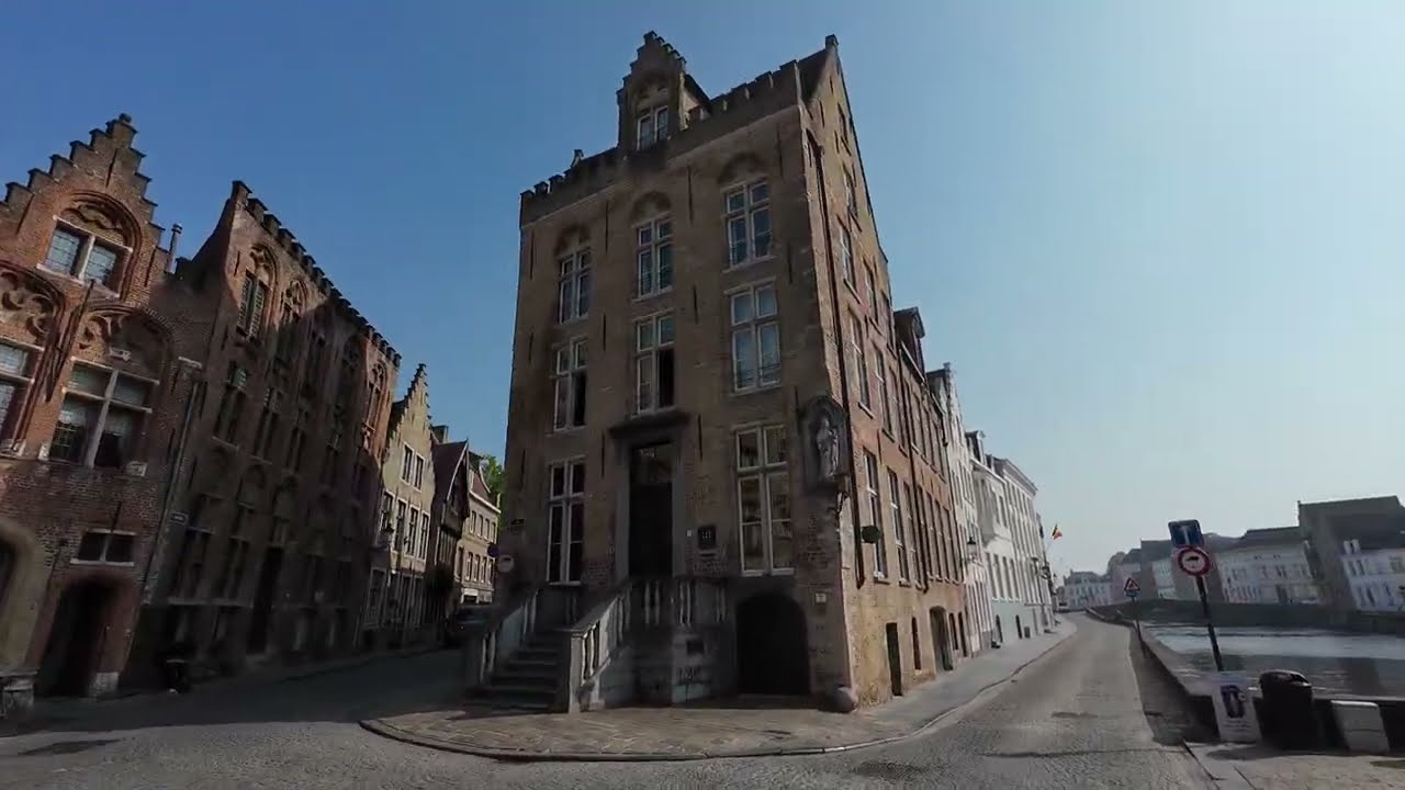 Biking from Bruges towards Damme, Belgium through the canals on May 2nd 2024
