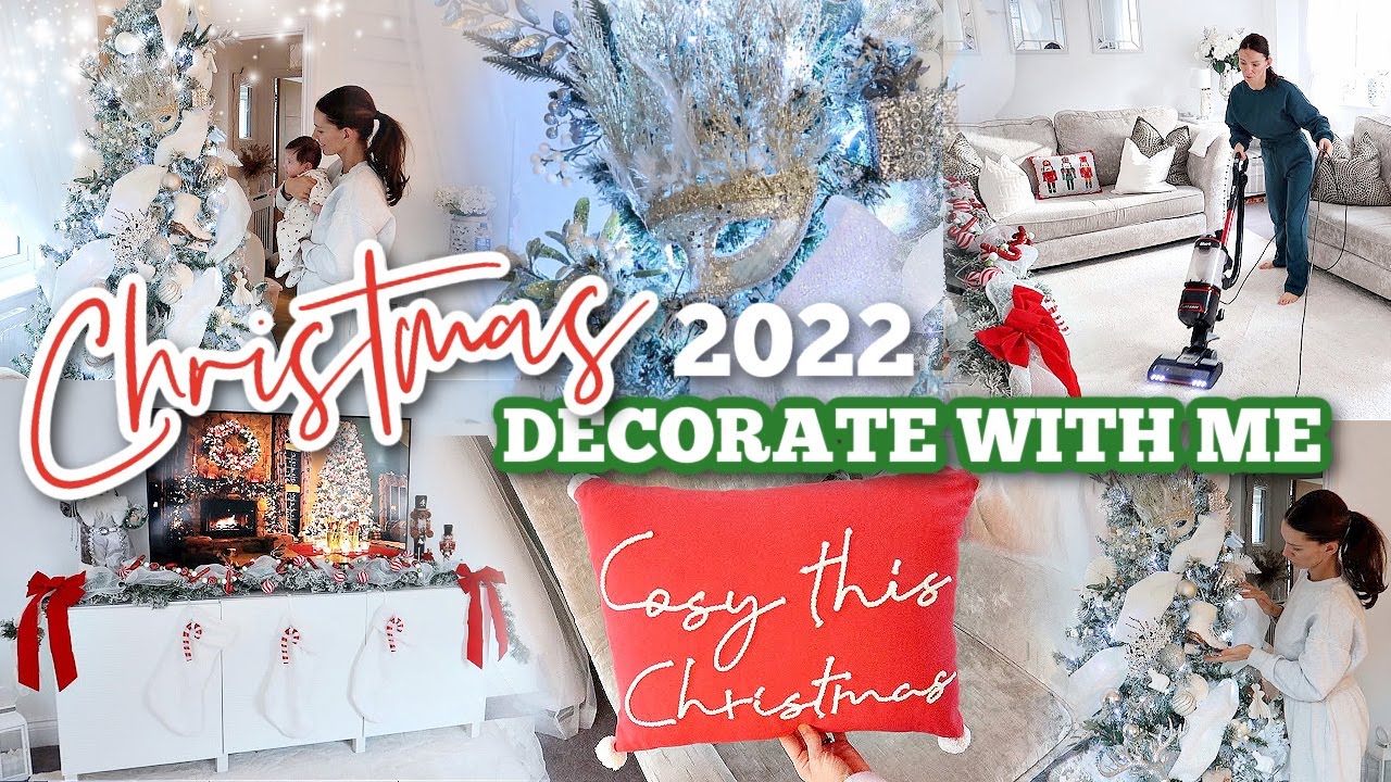 CHRISTMAS DECORATE WITH ME 2022 | CHRISTMAS DECORATING | CLEAN AND DECORATE WITH ME FOR CHRISTMAS
