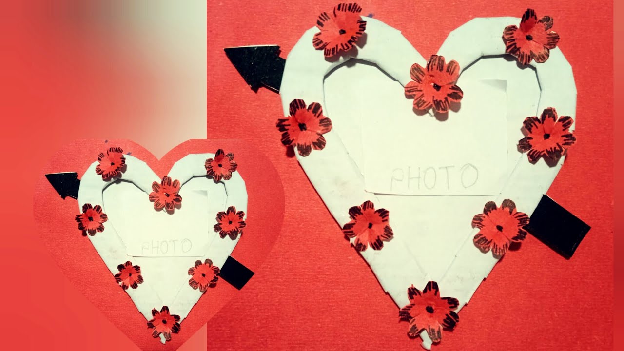 Valentine Day Special 💝 | Beautiful Photo Frame Craft Idea | Easy & Cute DIY