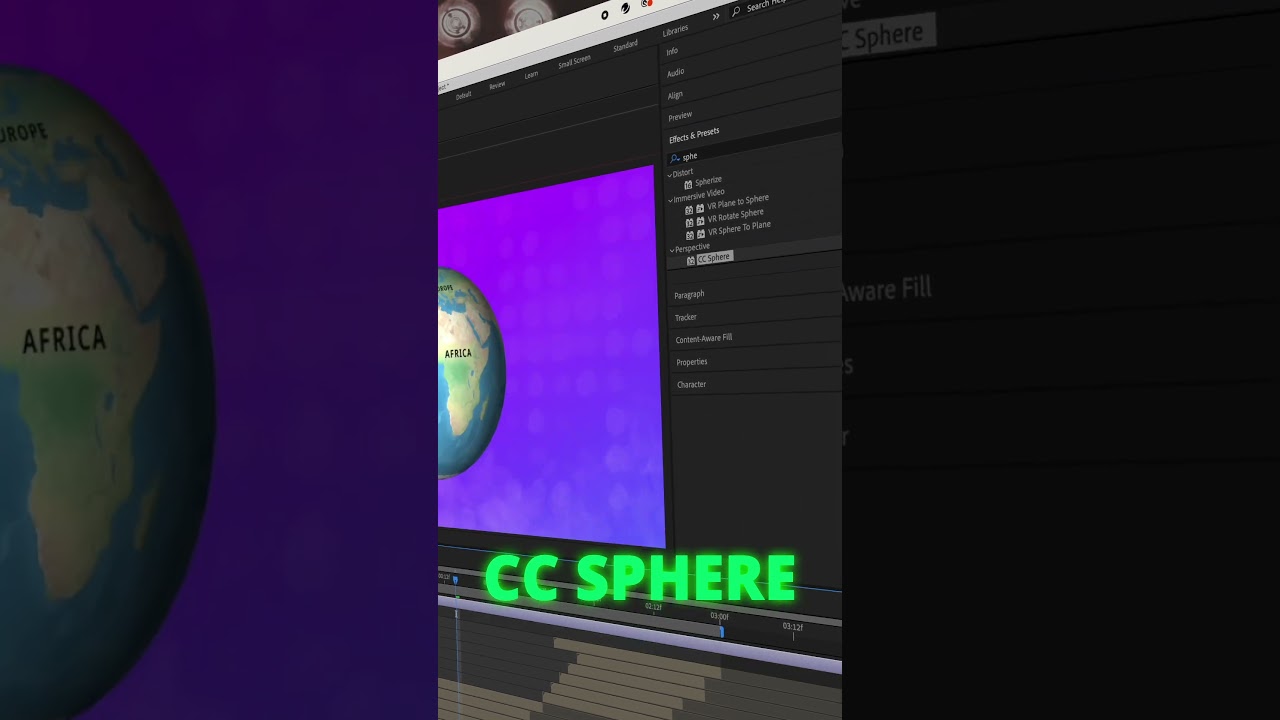 3D Earth rotation Animation from a PNG in After Effects | Easey Animation Tutorial | Globe rotation