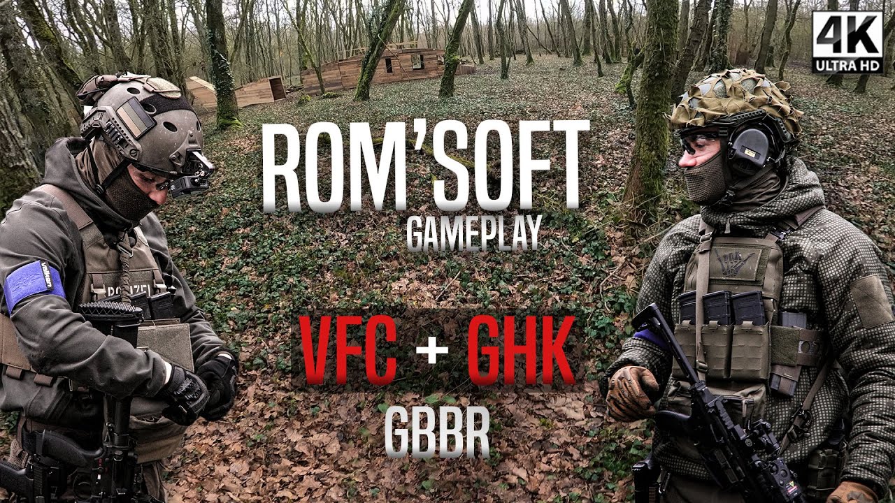 SQUAD GBBR Gameplay on Rom'Soft Forrest Field 4K #hk416 #mk18