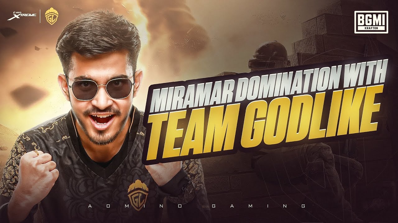 MIRAMAR DOMINATION ❤️&zwj;🔥| TEAM GODLIKE 💛| ADMINO GAMING |